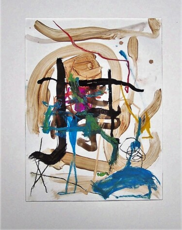Картина под названием "Blues bass" - Gilles Glaçon, Подлинное произведение искусства, Акрил