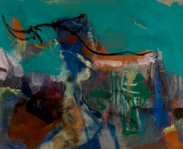 Картина под названием "Toro" - Gilles Glaçon, Подлинное произведение искусства, Акрил Установлен на Деревянная рама для носи…