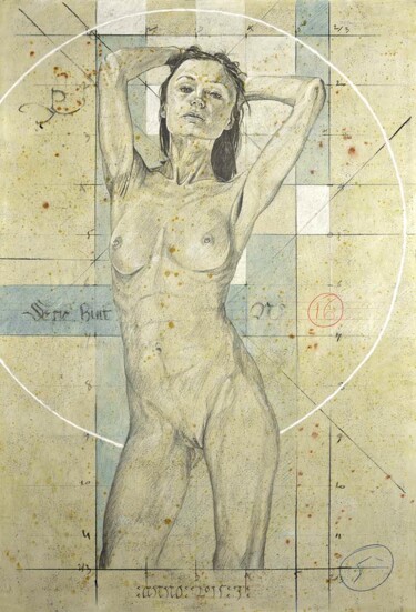 Pintura intitulada "Série8 N° 16" por Gilles Le Corre, Obras de arte originais, Lápis