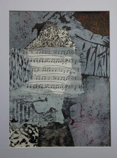 Gravures & estampes intitulée "collage 8" par Gilles Nickelsen, Œuvre d'art originale, Gravure