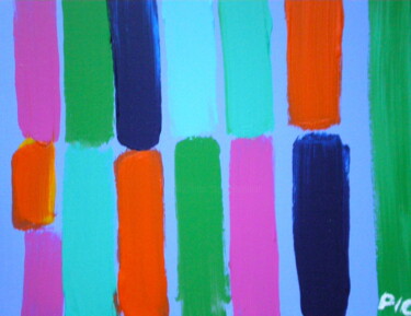 Malerei mit dem Titel "Abstraction 7" von Gilles Piquereau, Original-Kunstwerk, Öl