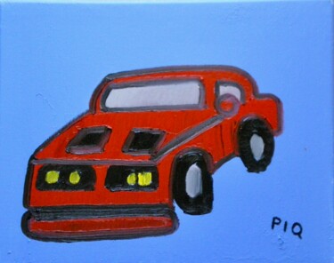「Pontiac Firebird 19…」というタイトルの絵画 Gilles Piquereauによって, オリジナルのアートワーク, オイル