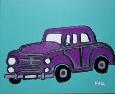 Peinture intitulée "Peugeot 203" par Gilles Piquereau, Œuvre d'art originale, Huile