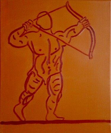 Malerei mit dem Titel "Design For Archer" von Gilles Piquereau, Original-Kunstwerk, Öl