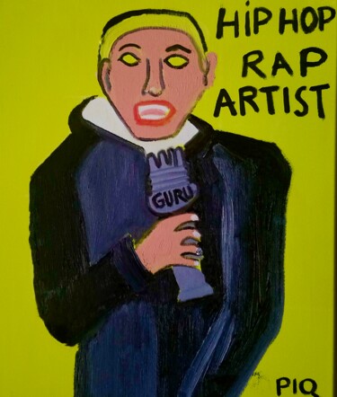 Pintura titulada "GURU RAPPEUR" por Gilles Piquereau, Obra de arte original, Oleo