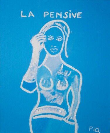 绘画 标题为“LA PENSIVE” 由Gilles Piquereau, 原创艺术品, 油