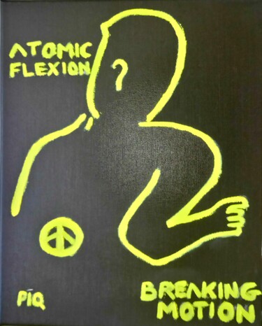 Картина под названием "ATOMIC FLEXION BREA…" - Gilles Piquereau, Подлинное произведение искусства, Масло