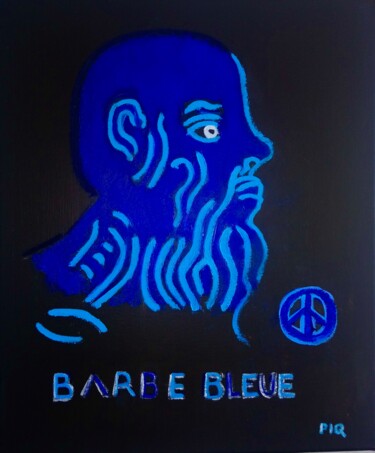 Pintura titulada "BARBE BLEUE" por Gilles Piquereau, Obra de arte original, Oleo