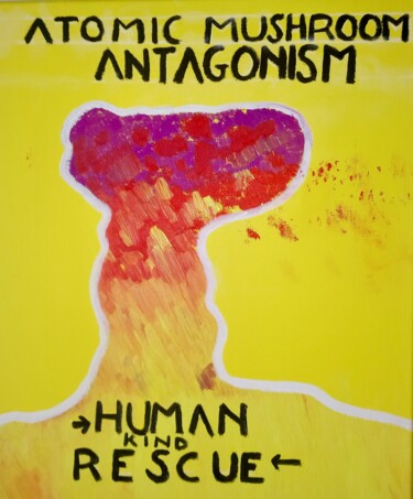 Malarstwo zatytułowany „ATOMIC ANTAGONISM” autorstwa Gilles Piquereau, Oryginalna praca, Olej
