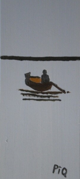 Pintura intitulada "barque" por Gilles Piquereau, Obras de arte originais