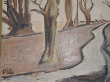 Peinture intitulée "Le sentier 3" par Gilles Piquereau, Œuvre d'art originale, Huile