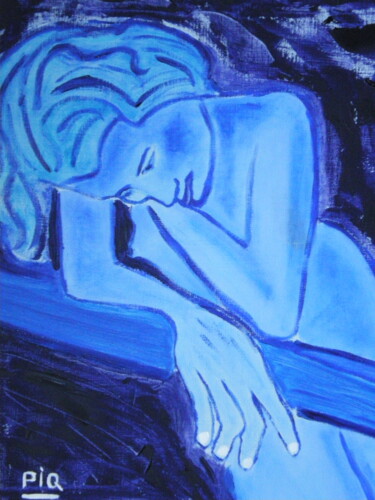 Pintura titulada "La  balustrade" por Gilles Piquereau, Obra de arte original, Oleo