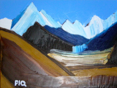 绘画 标题为“Montagnes” 由Gilles Piquereau, 原创艺术品, 油