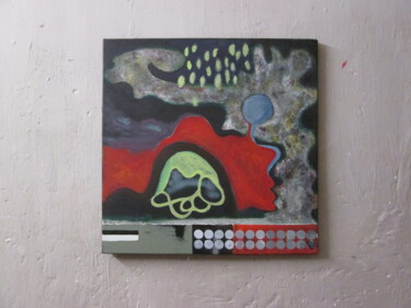 Painting titled "Six pieds sous terre" by Gilles Quere, Original Artwork, Acrylic