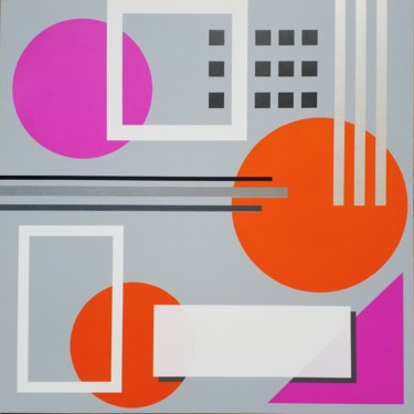 Géométries 4 Pintura titulada "Géométries 4" por Gilles Queval, Obra de arte original, Acrílico
