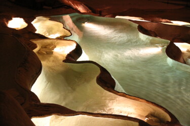 Photography titled "Reflets de grotte1" by Gilles Ramonet, Original Artwork, Manipulated Photography