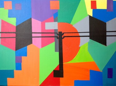 Peinture intitulée "Abstrait 4" par Gilles Roy, Œuvre d'art originale, Acrylique