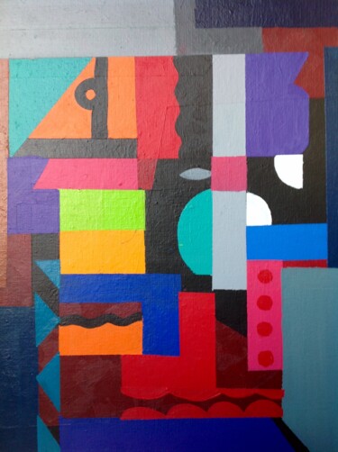 Peinture intitulée "Abstrait 5" par Gilles Roy, Œuvre d'art originale, Acrylique