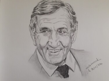 Drawing titled "Portrait de Lino Ve…" by Gilles Staub (LeCrayonAgile), Original Artwork, Pencil