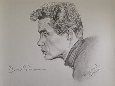 Drawing titled "Portrait de James D…" by Gilles Staub (LeCrayonAgile), Original Artwork, Pencil