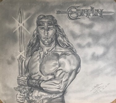 Dessin intitulée "Dessin de Conan le…" par Gilles Staub (LeCrayonAgile), Œuvre d'art originale, Crayon