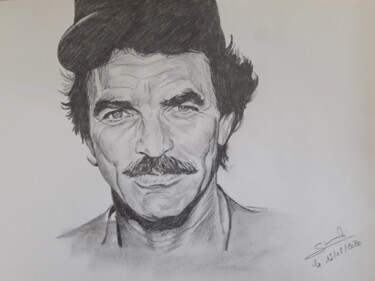 Drawing titled "Portrait de Magnum…" by Gilles Staub (LeCrayonAgile), Original Artwork, Pencil