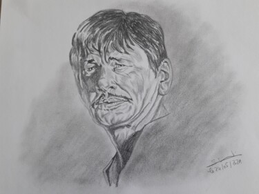 Dessin intitulée "Portrait de Charles…" par Gilles Staub (LeCrayonAgile), Œuvre d'art originale, Crayon