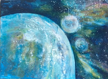Painting titled "« Cosmos »." by Gilles Surgès, Original Artwork, Acrylic