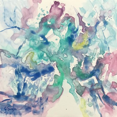 Peinture intitulée "« Viva la vida »." par Gilles Surgès, Œuvre d'art originale, Aquarelle Monté sur Verre