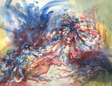 Peinture intitulée "« Mystère et rêveri…" par Gilles Surgès, Œuvre d'art originale, Aquarelle Monté sur Verre