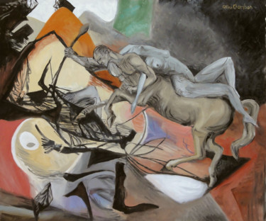 Peinture intitulée "La malédiction du c…" par Gilles Chambon, Œuvre d'art originale, Huile