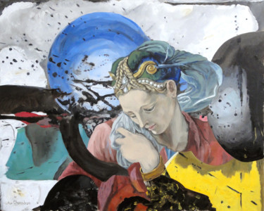 Peinture intitulée "La compassion d'Isis" par Gilles Chambon, Œuvre d'art originale, Huile
