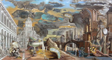 Pittura intitolato "Ramollissement impr…" da Gilles Chambon, Opera d'arte originale, Olio