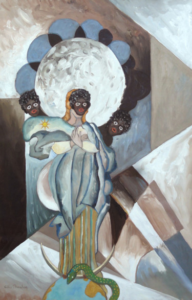 Pittura intitolato "Rêve causé par la l…" da Gilles Chambon, Opera d'arte originale, Olio