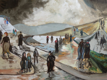 Peinture intitulée "Les chemins d'Utril…" par Gilles Chambon, Œuvre d'art originale, Huile
