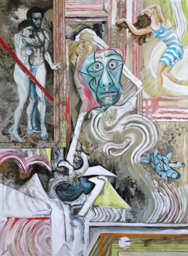 Pittura intitolato "La vieillesse renda…" da Gilles Chambon, Opera d'arte originale, Olio