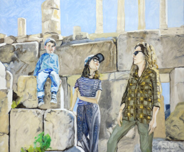 제목이 "Christine, Maïa, et…"인 미술작품 Gilles Chambon로, 원작, 기름