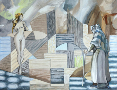 Malerei mit dem Titel "Avant et après, tôt…" von Gilles Chambon, Original-Kunstwerk, Öl