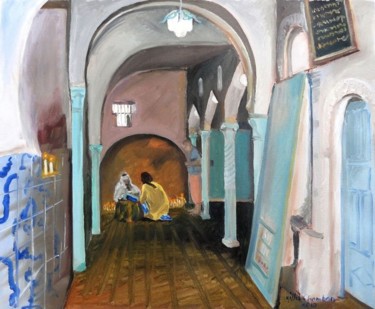 Painting titled "Dévotion à la Zaoui…" by Gilles Chambon, Original Artwork, Oil