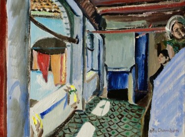 Peinture intitulée "maison de Souika, C…" par Gilles Chambon, Œuvre d'art originale, Huile