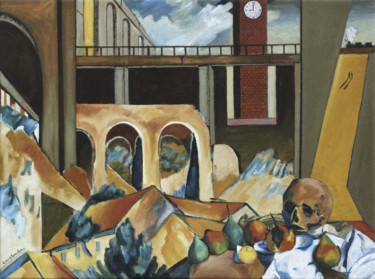Pittura intitolato "La neuvieme heure" da Gilles Chambon, Opera d'arte originale, Olio
