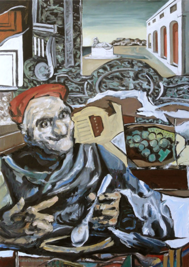 绘画 标题为“Portrait de Géras a…” 由Gilles Chambon, 原创艺术品, 油