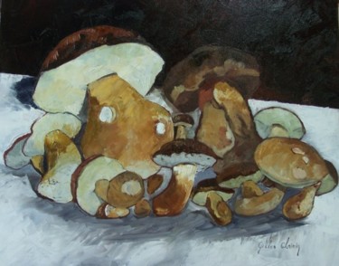 Peinture intitulée "les cepes" par Gilles Clairin, Œuvre d'art originale