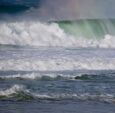 Fotografía titulada "vague , grande marée" por Gilles Mével, Obra de arte original, Fotografía digital Montado en Aluminio