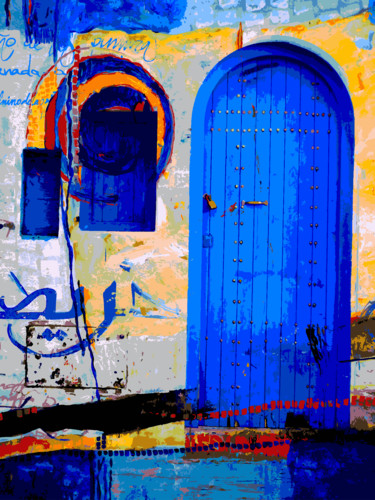 Digital Arts titled "sans titre . Maroc…" by Gilles Mével, Original Artwork, Digital Painting Mounted on Plexiglass