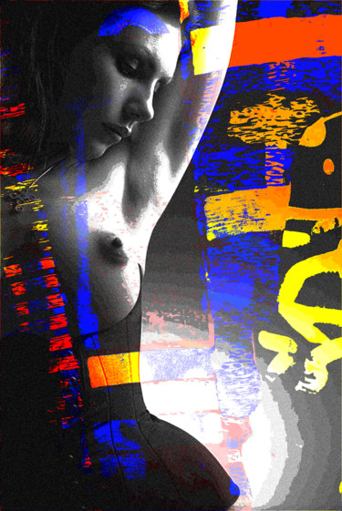Untitled : woman 5 Arts numériques intitulée "Untitled : woman 5" par Gilles Mével, Œuvre d'art originale, Peinture numérique Monté sur Plexigl…