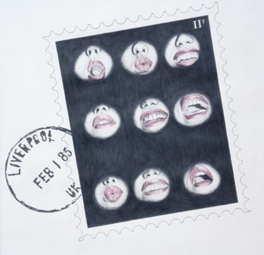 Drawing titled "Stamp" by Gill Unwin, Original Artwork