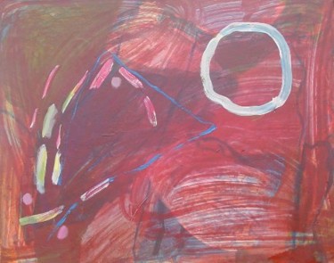Peinture intitulée "Rouge" par Gimalac, Œuvre d'art originale, Huile