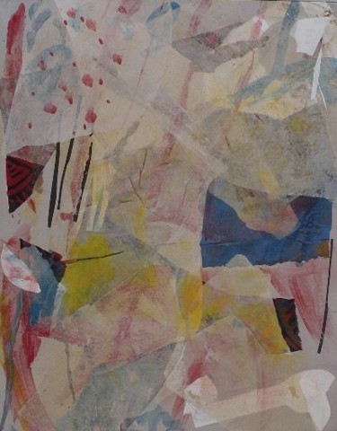 Peinture intitulée "Collage 6.2010" par Gimalac, Œuvre d'art originale, Huile
