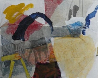 Peinture intitulée "Collage 9.2010" par Gimalac, Œuvre d'art originale, Huile